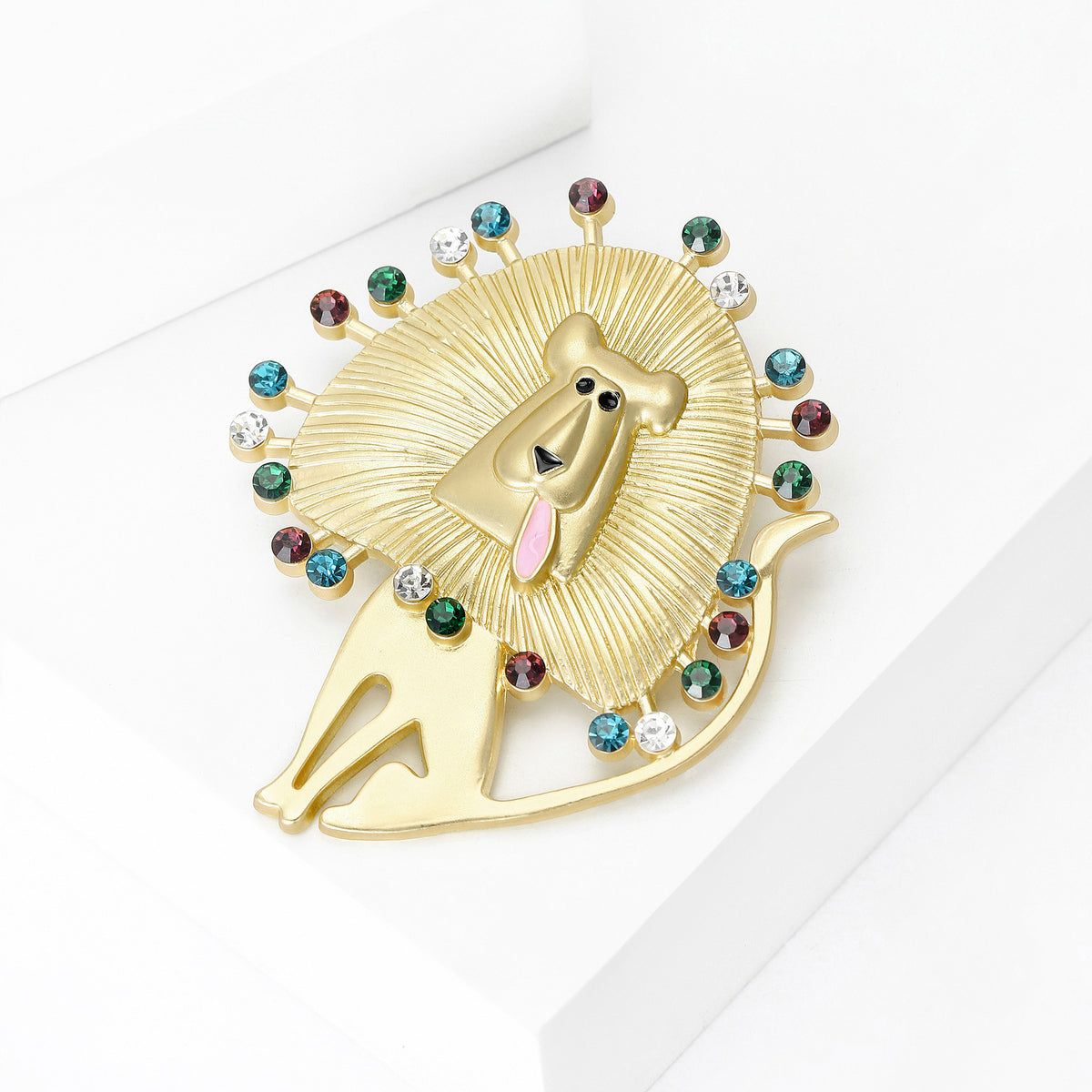 Colorful Lion Brooch