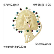 Colorful Lion Brooch