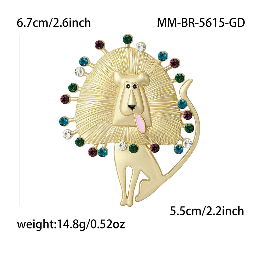 Colorful Lion Brooch